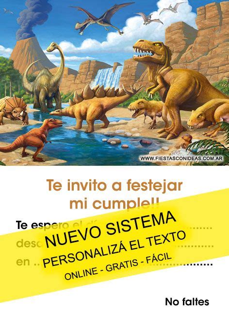 Dinosaurios   Tarjeta de cumpleaños para imp… | Tarjetas de cumpleaños ...