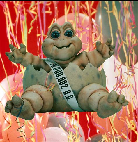 DINOSAURS    Happy New Millennium From Baby Sinclair    Shoot Date ...