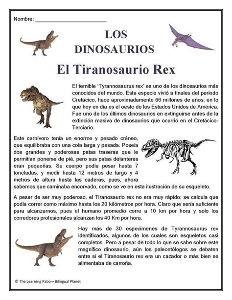 Dinosaurs/Los Dinosaurios. #1 Dual Language Site for ...