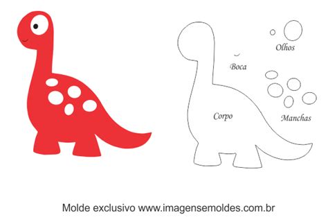 Dinossauros em feltro moldes   Búsqueda de Google | Moldes de ...