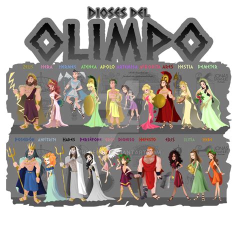 Dioses del Olimpo by rebenke | Greek gods, Greek mythology gods, Greek ...