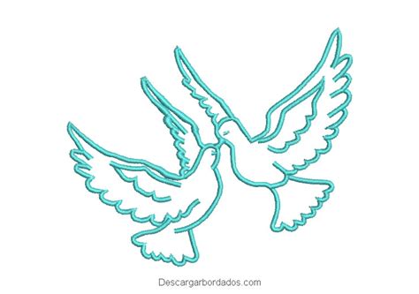 Diseño bordado palomas de amor   Descargar Diseños de Bordados