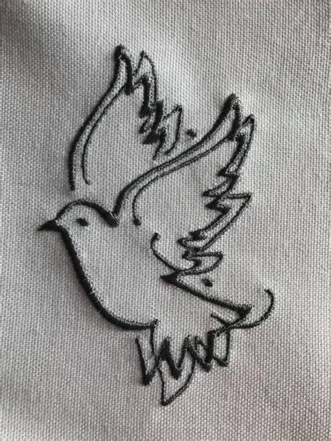 Diseño de bordado de la máquina de la paloma paloma diseño | Etsy