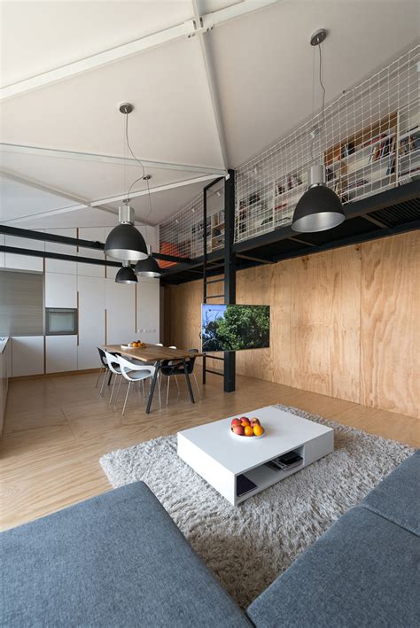 Diseño de departamento loft con plano