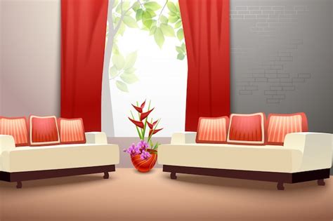 Diseño de fondo de sala de estar | Descargar Vectores Premium