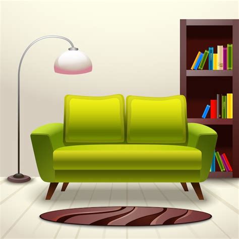 Diseño de fondo de sala de estar | Vector Premium