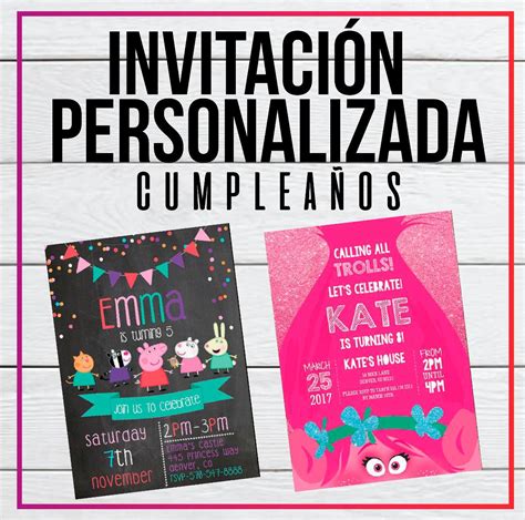 Diseño De Invitación Personalizada Cumpleaños Cualquier ...