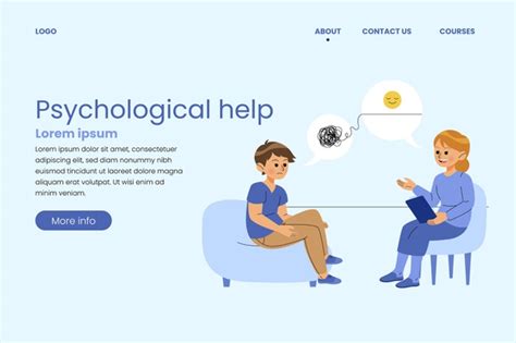 Diseño de página de aterrizaje de ayuda psicológica | Vector Gratis