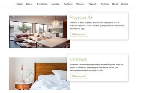 Diseño de pagina web para Tienda de Muebles y Decoración