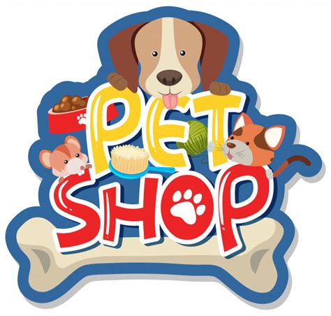 Diseño de pegatinas para tienda de mascotas | Vector Premium