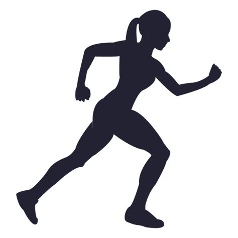 Diseño de silueta de mujer corriendo   Descargar PNG/SVG transparente