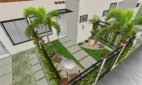 Diseño de un jardín pequeño frente de una casa típica de ...
