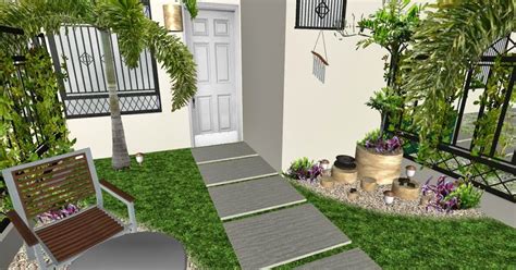 Diseño de un jardín pequeño frente de una casa típica de ...