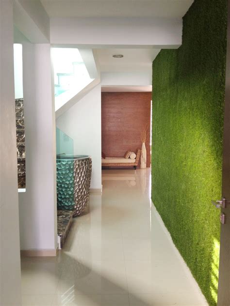 Diseño interior, muro verde