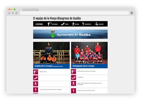 Diseño Página Web para Club de Fútbol Penya Blaugrana ...
