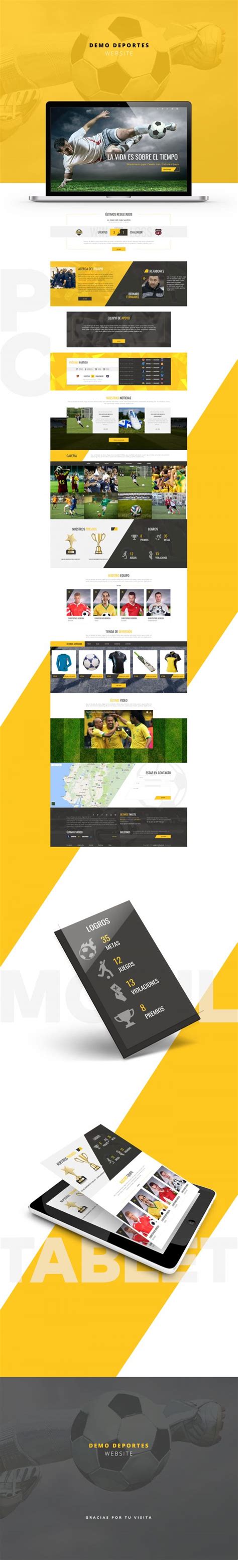 Diseño página web para deportes   【 Clubes o equipo de ...