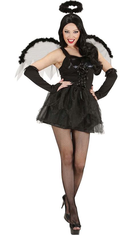 Disfraz ángel negro mujer Halloween: Disfraces adultos,y ...