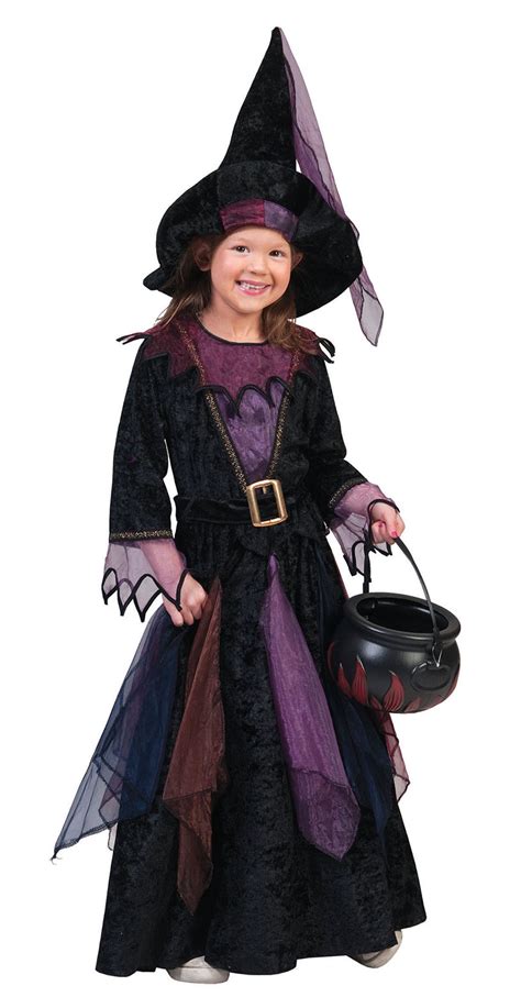 Disfraz de bruja terciopelo niña Halloween: Disfraces ...