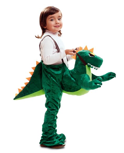 Disfraz de dinosaurio con jinete para niño por 24,95