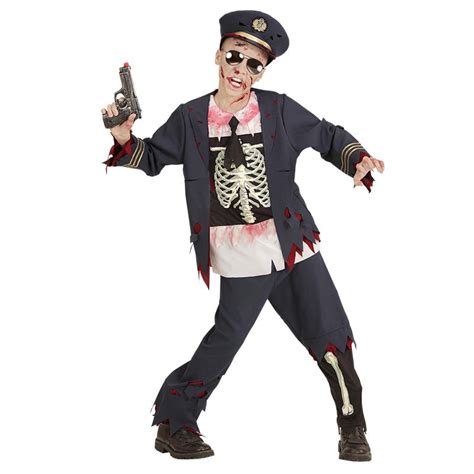 disfraz de policia zombie para niños