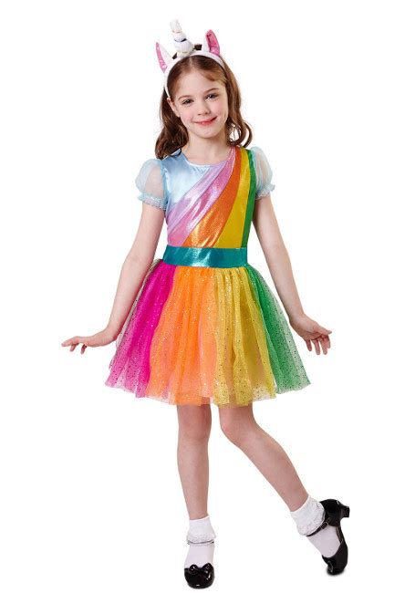 Disfraz de unicornio arcoíris para niña por 14,75
