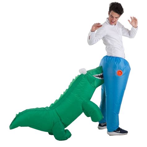 Disfraz Hinchable de Dino Mordiendo para Adulto