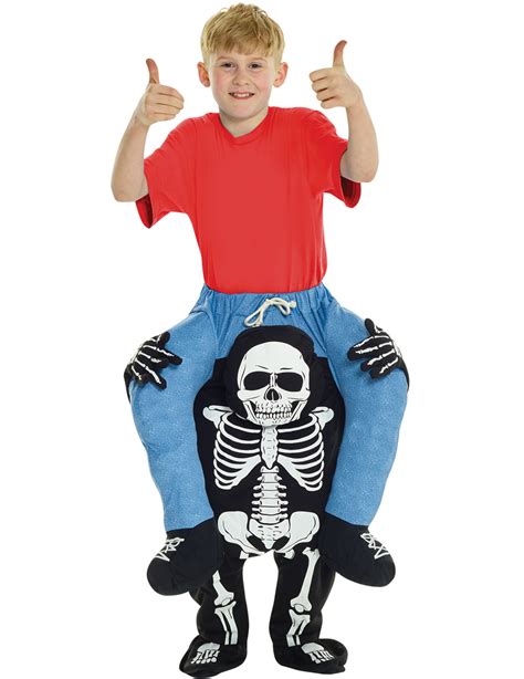 Disfraz hombre sobre hombros de esqueleto niño Halloween ...