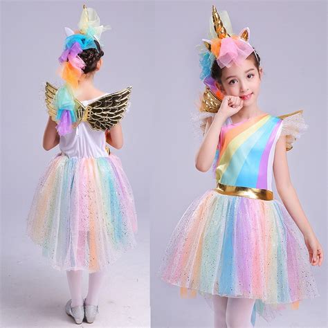 Disfraz Para Niñas De Unicornio Arcoíris   $ 990.00 en ...