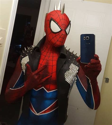 Disfraz Traje Spiderman   Spider punk Adulto/niño Cosplay ...