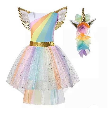 Disfraz Vestido Unicornio Niña   $ 479.00 en Mercado Libre