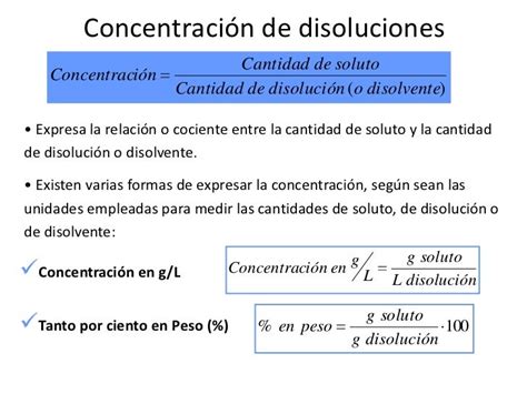 Disoluciones y cálculos de concentraciones