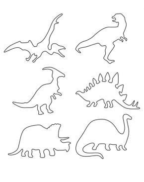 Diversas planillas de dinosaurios para colorear o utilizar como ...