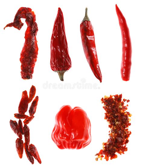 Diversos Tipos De Chiles Rojos Foto de archivo   Imagen de alimento ...
