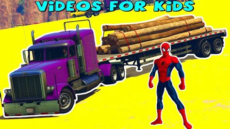 divertido Camiones para niños en coches de dibujos ...
