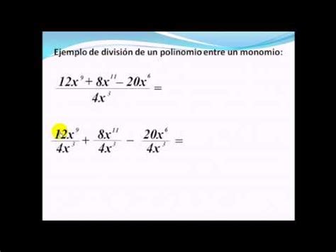 División de polinomio entre monomio. Ejemplo 1   YouTube