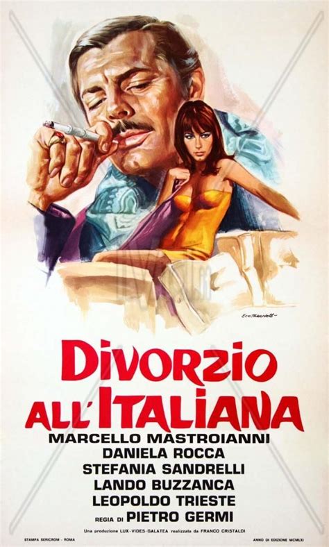 Divorcio a la italiana  1961  | Divorcio, Carteles de ...