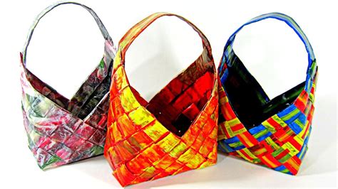 #DIY: Cestas de papel periódico. How to make paper baskets ...