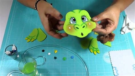 DIY Dinosaurio en Fomi, Goma Eva, Microporoso, Easy Crafts | Goma eva ...