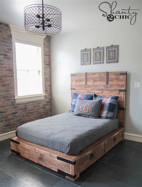 DIY Full or Queen Size Storage Bed   Shanty 2 Chic