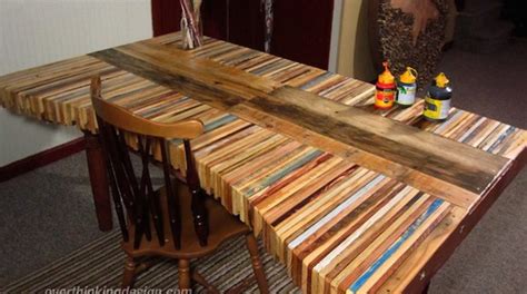 DIY Inspiration: Stacked Wood Pallet Desk | Make: