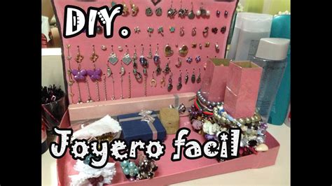 DIY Joyero Fácil   Organiza pulseras aretes anillos   Make ...