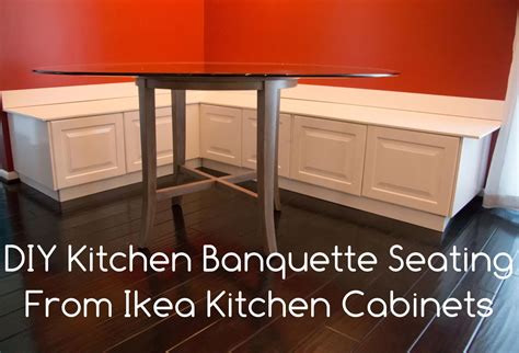 DIY Kitchen Banquette Bench Using Ikea Cabinets  Ikea Hacks