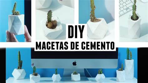 DIY Macetas de cemento   Coco   YouTube