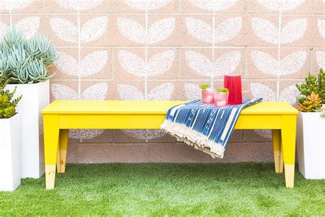 DIY Paint Dipped IKEA NORNÄS Outdoor Bench   Sarah Hearts