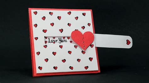 DIY Valentine Card   Love Slider Card Tutorial   YouTube