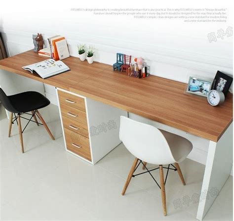 Doble larga mesa escritorio de la computadora de ...