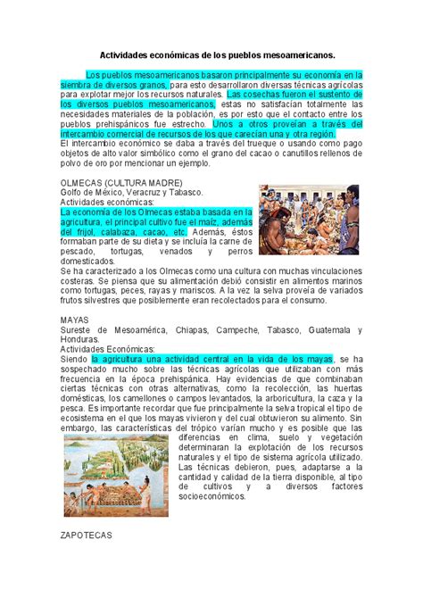 DOC  Actividades economicas de los pueblos mesoamericanos ...