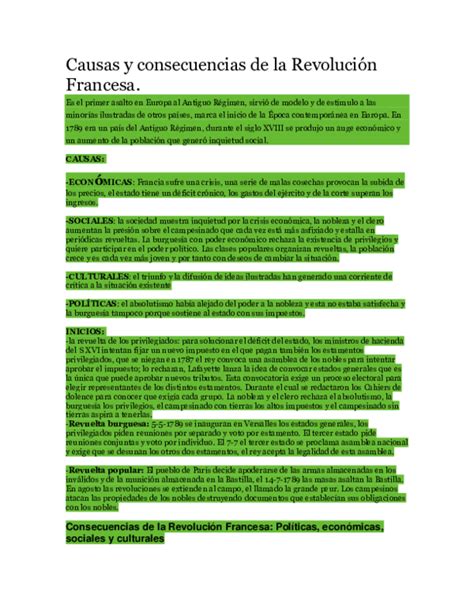 DOC  Causas y consecuencias de la Revolución Francesa ...
