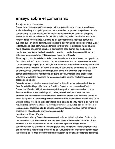 DOC  Ensayo sobre el comunismo | JohanSteven Quintero   Academia.edu