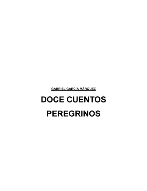 Doce Cuentos Peregrinos PDF, libro completo   GABRIEL GARCÍA MÁRQUEZ ...